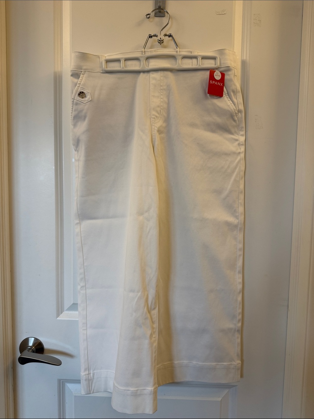SPANX Off-White Wide Leg Pull-On Pants